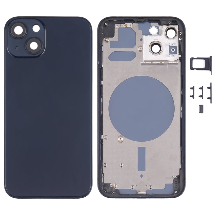 Back Housing Cover with SIM Card Tray & Side  Keys & Camera Lens for iPhone 13