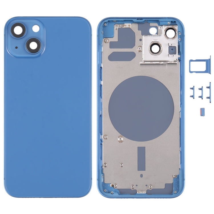 Back Housing Cover with SIM Card Tray & Side  Keys & Camera Lens for iPhone 13