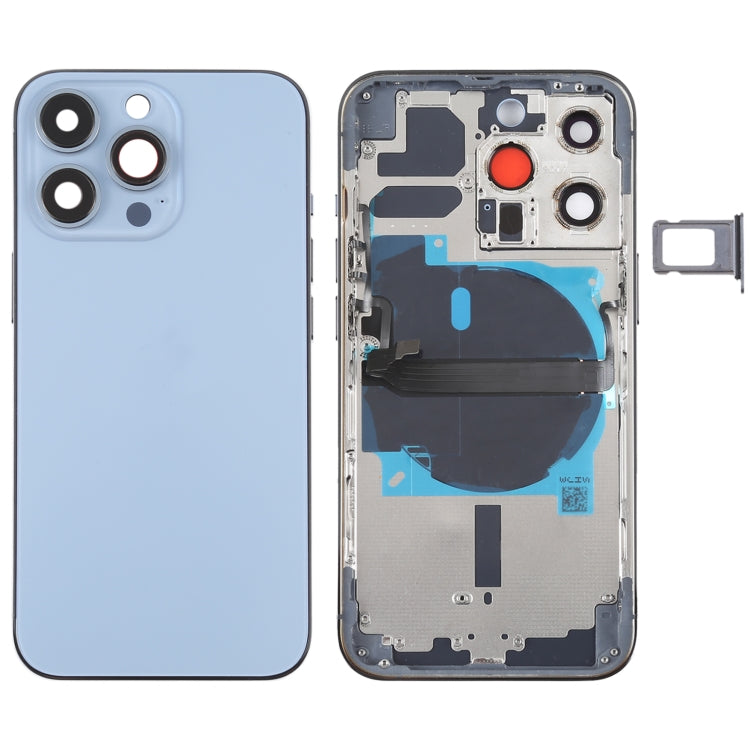 For iPhone 13 Pro Battery Back Cover with Side Keys & Card Tray & Power + Volume Flex Cable & Wireless Charging Module, For iPhone 13 Pro(Assembly)