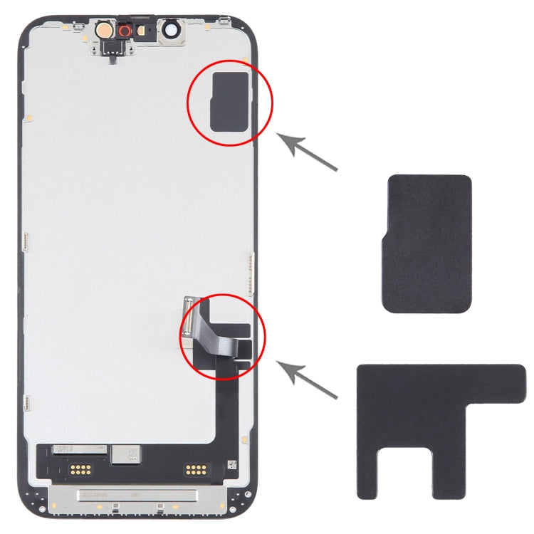 100/Set LCD Heat Sink Graphite Sticker for iPhone 14, For iPhone 14