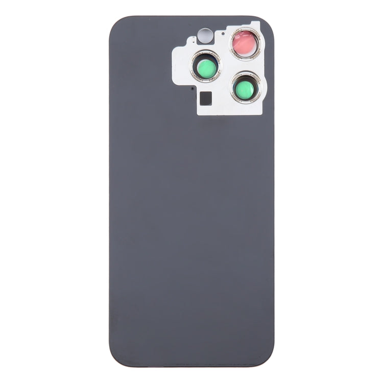 For iPhone 15 Pro Glass Battery Back Cover with Camera Lens Cover