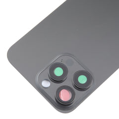 For iPhone 15 Pro Glass Battery Back Cover with Camera Lens Cover