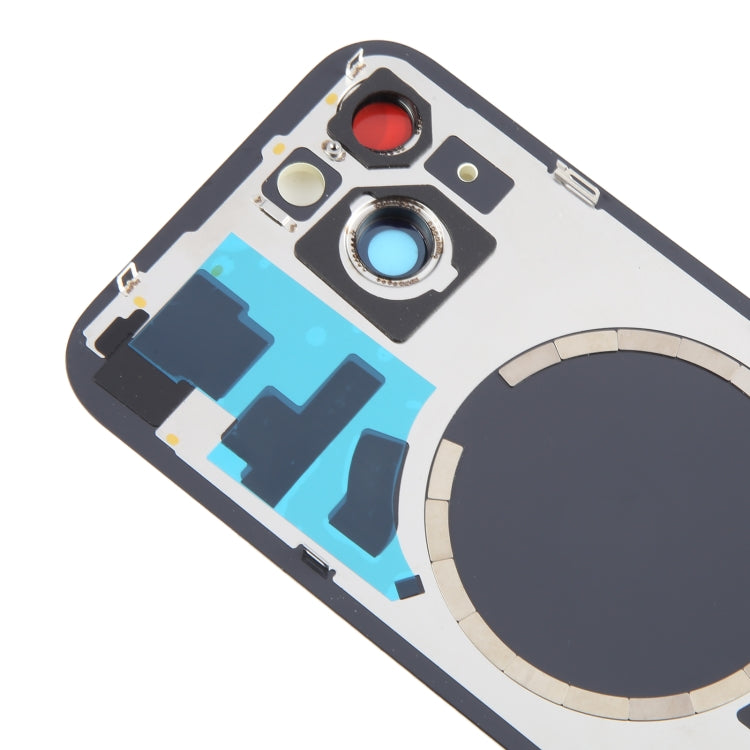For iPhone 15 Battery Back Cover with Camera Lens Cover + MagSafe Magnet, For iPhone 15 (with MagSafe)