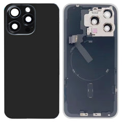 For iPhone 15 Pro Max Glass Battery Back Cover with Flash Bracket + Wireless Charging Module