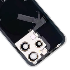 For iPhone 15 Pro Glass Battery Back Cover with Flash Bracket + Wireless Charging Module