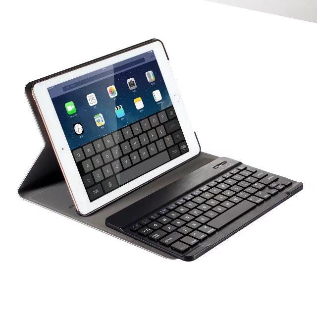 Detachable Bluetooth Keyboard + Horizontal Flip Leather Tablet Case with Holder for iPad Pro 9.7 inch, iPad Air, iPad Air 2, iPad 9.7 inch (2017), iPad 9.7 inch (2018)