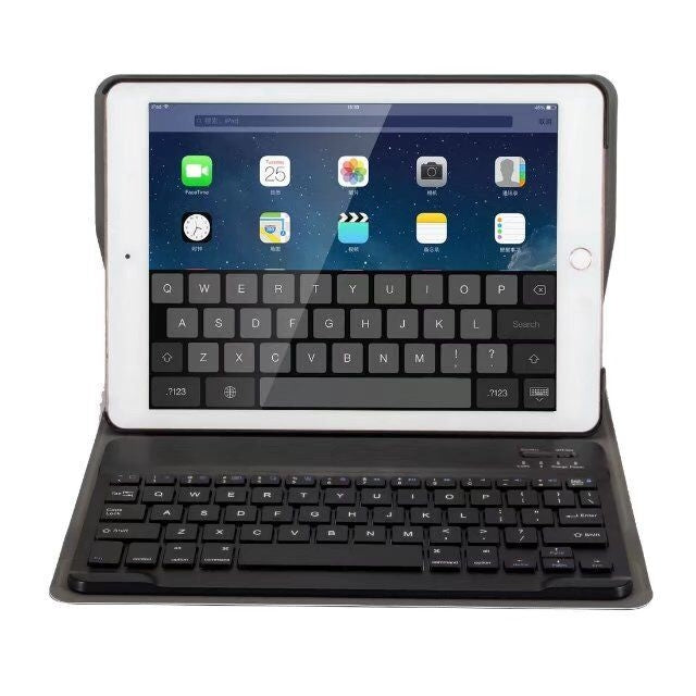 Detachable Bluetooth Keyboard + Horizontal Flip Leather Tablet Case with Holder for iPad Pro 9.7 inch, iPad Air, iPad Air 2, iPad 9.7 inch (2017), iPad 9.7 inch (2018)