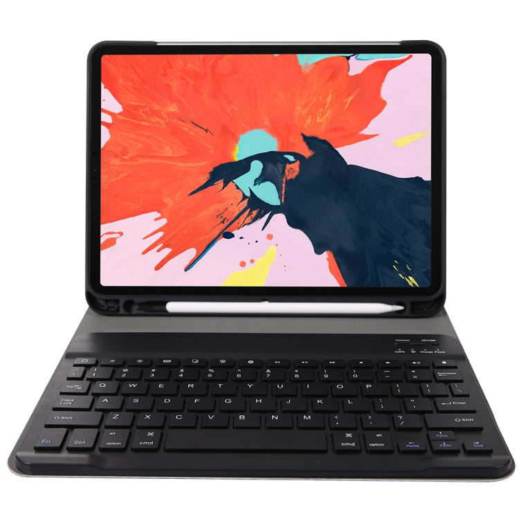 A11B Bluetooth 3.0 Ultra-thin ABS Detachable Bluetooth Keyboard Leather Tablet Case for iPad Pro 11 inch （2018）, with Pen Slot & Holder