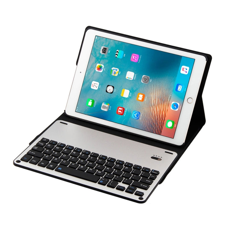 FT-1038B Detachable Bluetooth 3.0 Aluminum Alloy Keyboard + Lambskin Texture Leather Tablet Case for iPad Air / Air 2 / iPad Pro 9.7 inch, with Water Repellent / Three-gear Angle Adjustment / Magnetic / Sleep Function