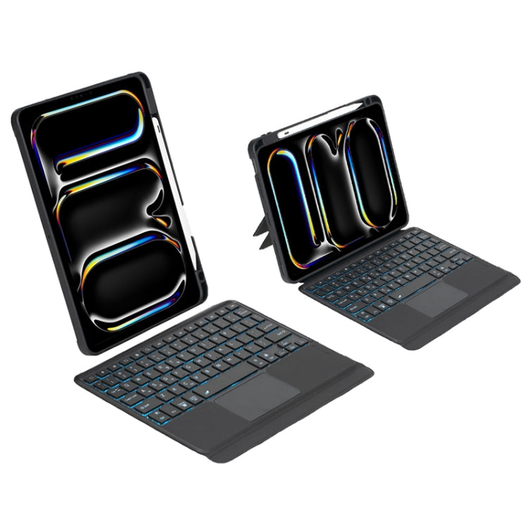 T13B-AS Detachable Rotating Backlit Touch Bluetooth Keyboard Case For iPad Pro 11 2024