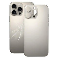 For iPhone 16 Pro Easy Replacement Big Camera Hole Glass Back Battery Cover