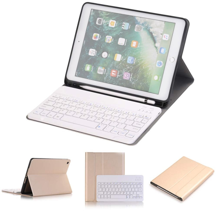 Detachable Bluetooth Keyboard + Horizontal Flip Leather Tablet Case with Holder & Pencil Holder for iPad Pro 9.7 inch, iPad Air, iPad Air 2, iPad 9.7 inch (2017), iPad 9.7 inch (2018)