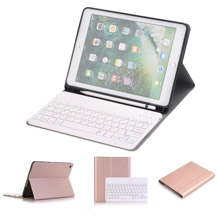 Detachable Bluetooth Keyboard + Horizontal Flip Leather Tablet Case with Holder & Pencil Holder for iPad Pro 9.7 inch, iPad Air, iPad Air 2, iPad 9.7 inch (2017), iPad 9.7 inch (2018)