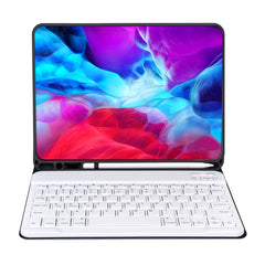 X-11B Skin Plain Texture Detachable Bluetooth Keyboard Tablet Case for iPad Pro 11 inch 2020 / 2018, with Pen Slot