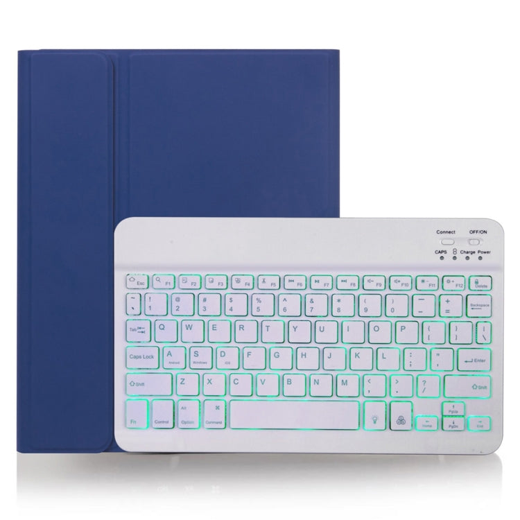 X-11BS Skin Plain Texture Detachable Bluetooth Keyboard Tablet Case for iPad Pro 11 inch 2020 / 2018, with Pen Slot & Backlight