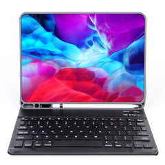 X-11BS Skin Plain Texture Detachable Bluetooth Keyboard Tablet Case for iPad Pro 11 inch 2020 / 2018, with Pen Slot & Backlight