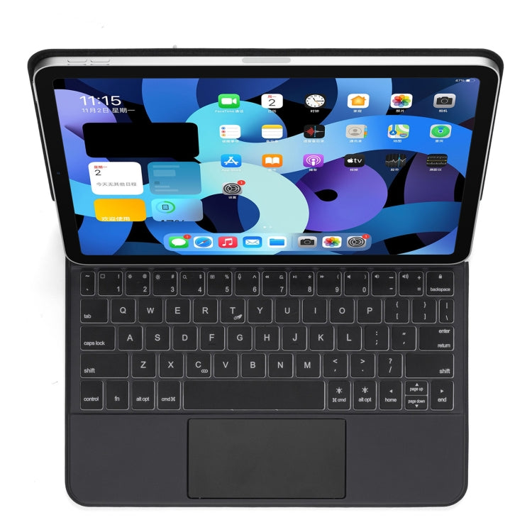 P109 Pro Ultra-thin Detachable Bluetooth Keyboard Leather Tablet Case with Touchpad & White Backlight for iPad Pro 11 inch 2021 / 2020 / 2018 & iPad Air 2020 10.9