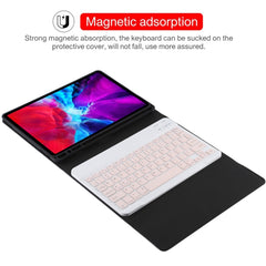 TG11B Detachable Bluetooth Pink Keyboard + Microfiber Leather Tablet Case for iPad Pro 11 inch (2020), with Pen Slot & Holder