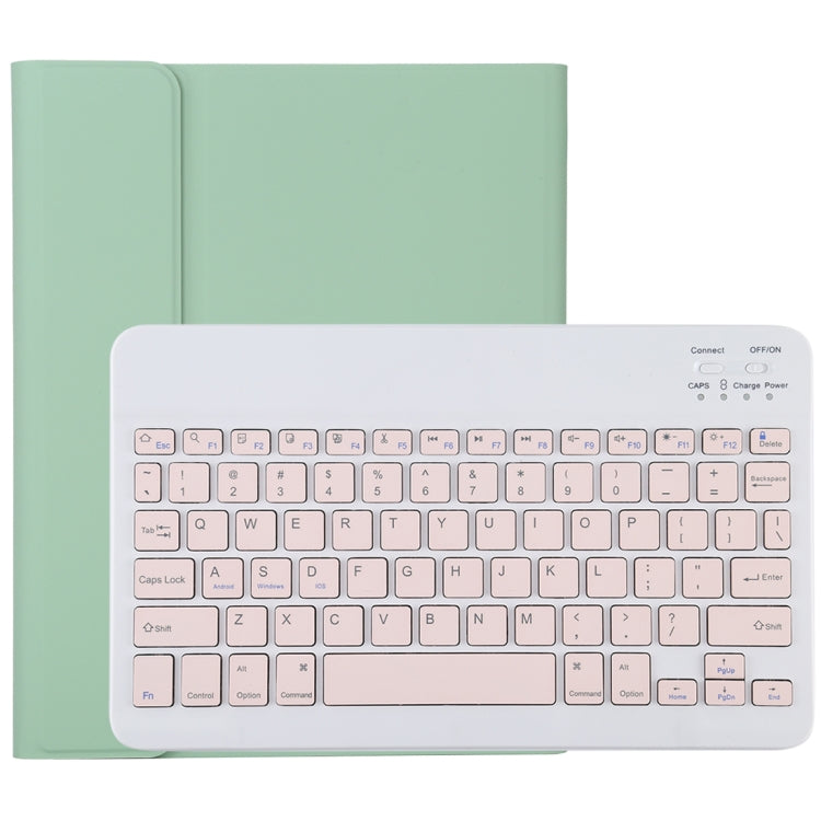 TG11B Detachable Bluetooth Pink Keyboard + Microfiber Leather Tablet Case for iPad Pro 11 inch (2020), with Pen Slot & Holder