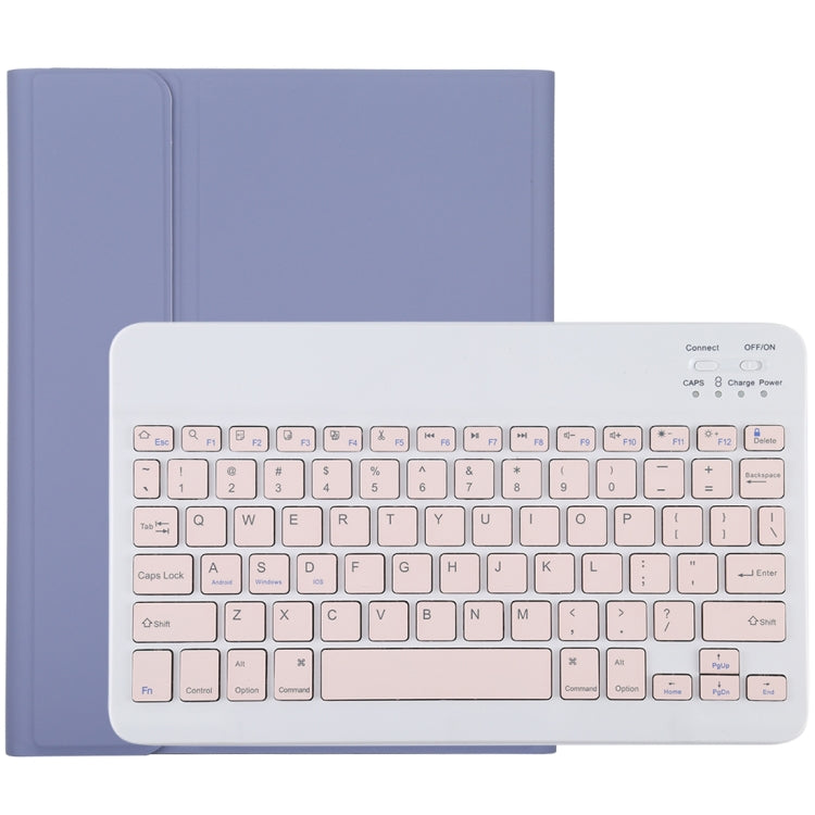 TG11B Detachable Bluetooth Pink Keyboard + Microfiber Leather Tablet Case for iPad Pro 11 inch (2020), with Pen Slot & Holder