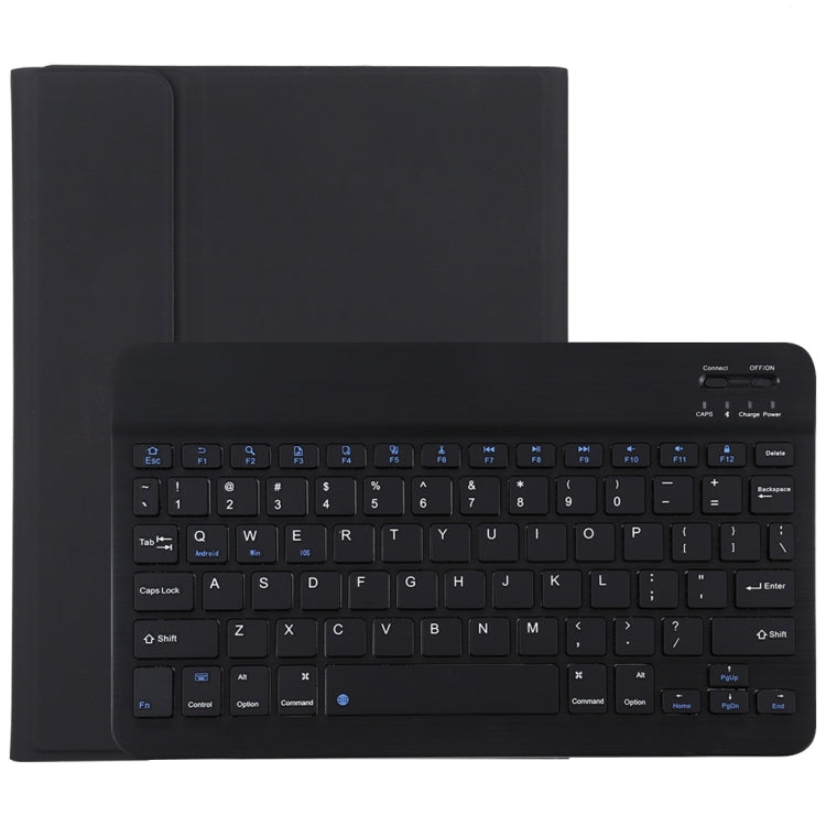 TG11B Detachable Bluetooth Black Keyboard + Microfiber Leather Tablet Case for iPad Pro 11 inch (2020), with Pen Slot & Holder