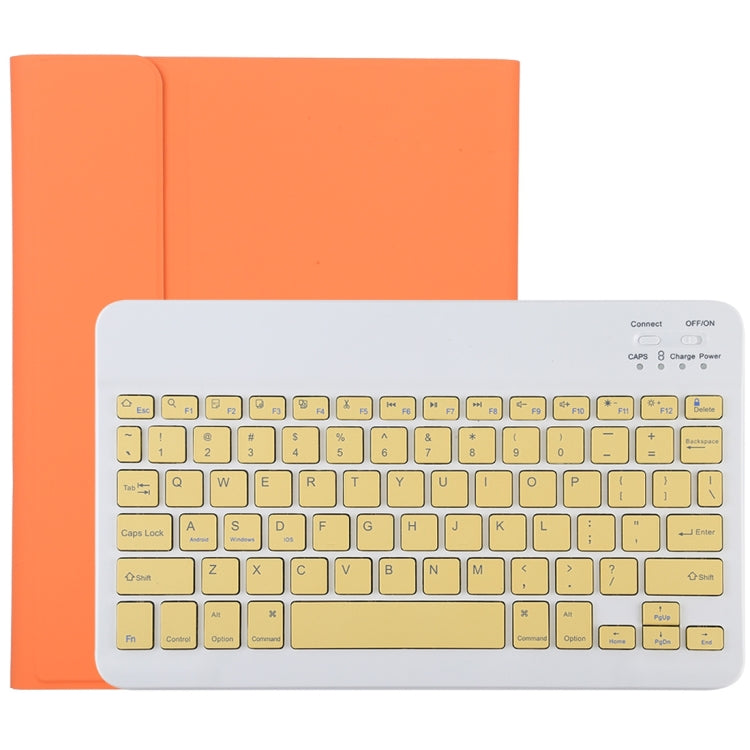 TG11B Detachable Bluetooth Yellow Keyboard + Microfiber Leather Tablet Case for iPad Pro 11 inch (2020), with Pen Slot & Holder