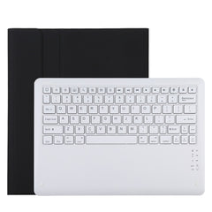 T129 Detachable Bluetooth White Keyboard Microfiber Leather Tablet Case for iPad Pro 12.9 inch (2020), with Holder