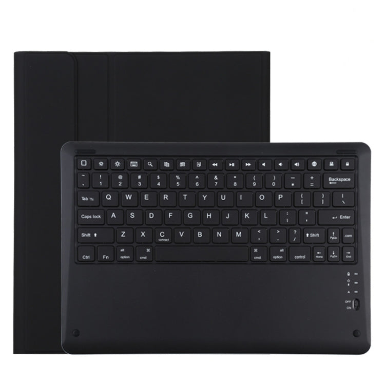 T129 Detachable Bluetooth Black Keyboard Microfiber Leather Tablet Case for iPad Pro 12.9 inch (2020), with Holder