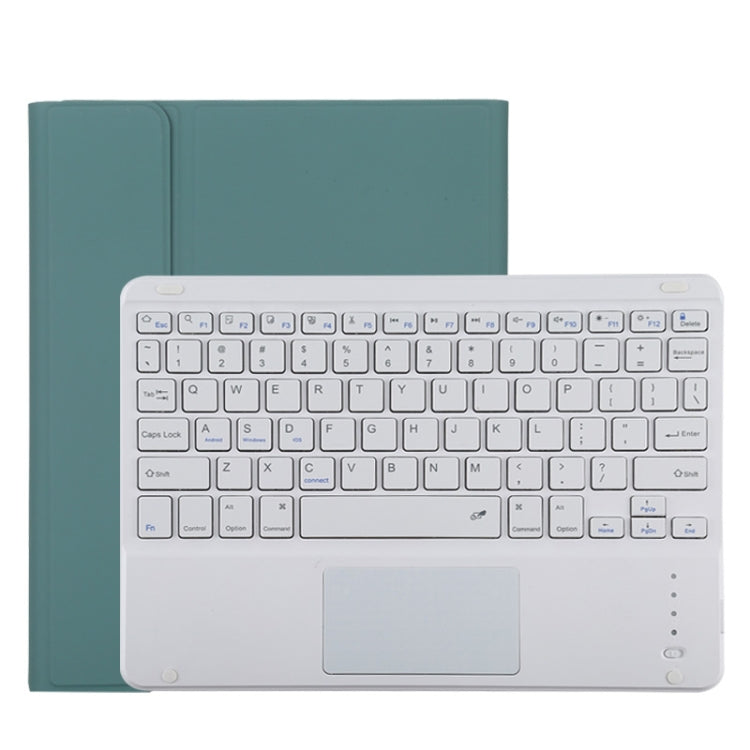 TG11BC Detachable Bluetooth White Keyboard Microfiber Leather Tablet Case for iPad Pro 11 inch (2020), with Touchpad & Pen Slot & Holder