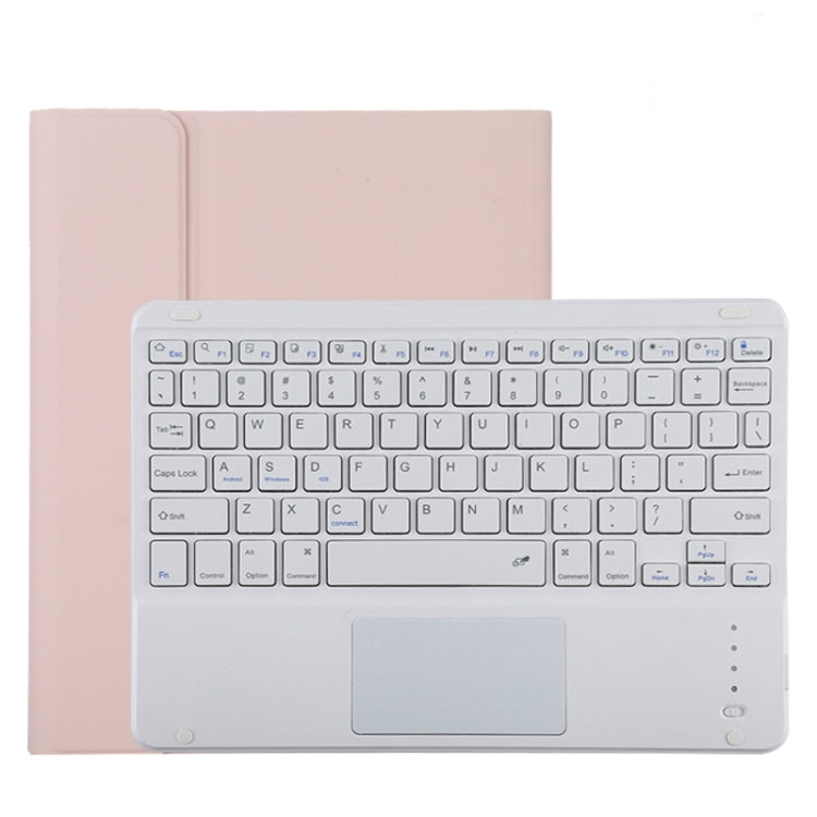 TG11BC Detachable Bluetooth White Keyboard Microfiber Leather Tablet Case for iPad Pro 11 inch (2020), with Touchpad & Pen Slot & Holder