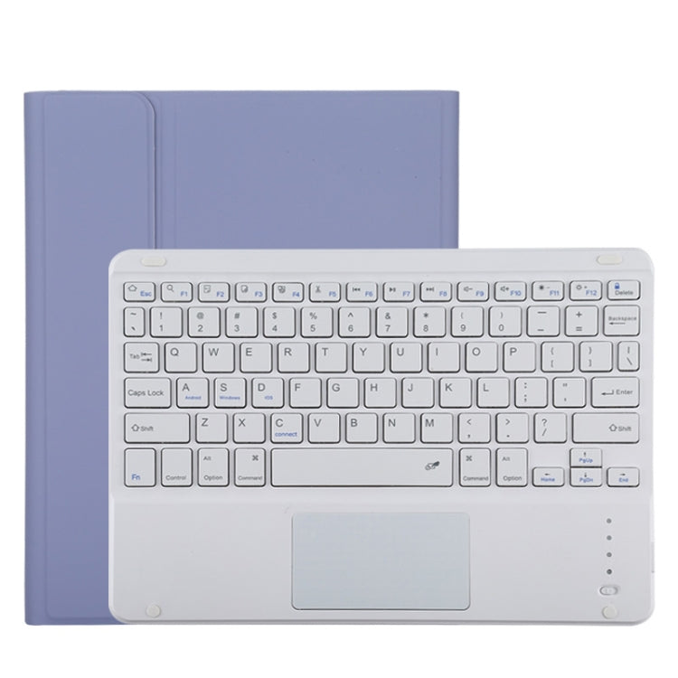 TG11BC Detachable Bluetooth White Keyboard Microfiber Leather Tablet Case for iPad Pro 11 inch (2020), with Touchpad & Pen Slot & Holder