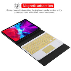 TG11BC Detachable Bluetooth Yellow Keyboard Microfiber Leather Tablet Case for iPad Pro 11 inch (2020), with Touchpad & Pen Slot & Holder