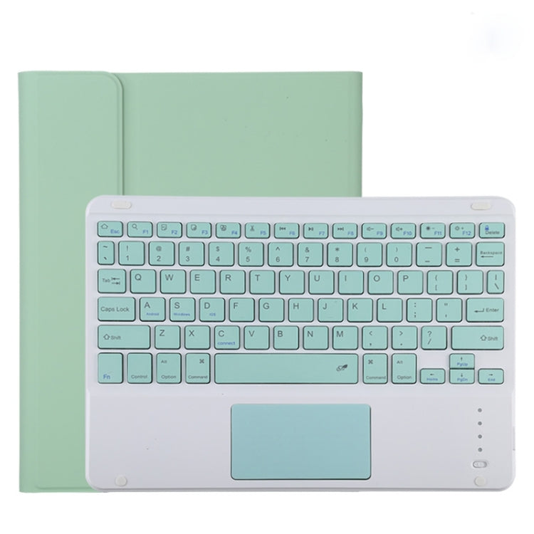 TG11BC Detachable Bluetooth Green Keyboard Microfiber Leather Tablet Case for iPad Pro 11 inch (2020), with Touchpad & Pen Slot & Holder