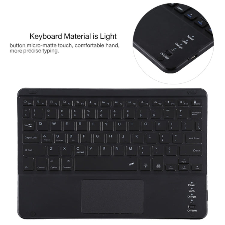 TG11BCS Detachable Bluetooth Black Keyboard Microfiber Leather Tablet Case for iPad Pro 11 inch (2020), with Backlight & Touchpad & Pen Slot & Holder