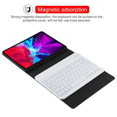 TG11BS Detachable Bluetooth White Keyboard Microfiber Leather Tablet Case for iPad Pro 11 inch (2020), with Backlight & Pen Slot & Holder