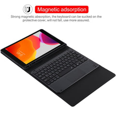 TG-102BCS Detachable Bluetooth Black Keyboard + Microfiber Leather Tablet Case for iPad 10.2 inch / iPad Air (2019), with Touch Pad & Backlight & Pen Slot & Holder