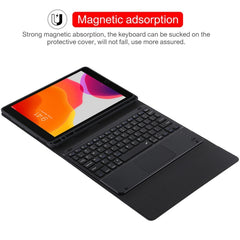 TG-102BC Detachable Bluetooth Black Keyboard + Microfiber Leather Tablet Case for iPad 10.2 inch / iPad Air (2019), with Touch Pad & Pen Slot & Holder