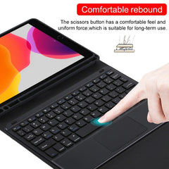 TG97BC Detachable Bluetooth Black Keyboard + Microfiber Leather Tablet Case for iPad 9.7 inch, with Touch Pad & Pen Slot & Holder