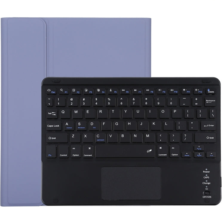 TG109BC Detachable Bluetooth Black Keyboard + Microfiber Leather Tablet Case for iPad Air 2020, with Touch Pad & Pen Slot & Holder