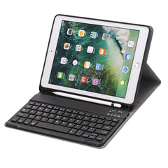 A102B For iPad 10.2 inch 2019 Ultra-thin Detachable Bluetooth Keyboard Leather Tablet Case with Stand & Pen Slot Function