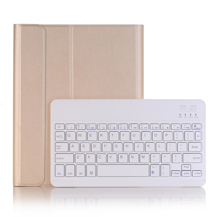 A102B For iPad 10.2 inch 2019 Ultra-thin Detachable Bluetooth Keyboard Leather Tablet Case with Stand & Pen Slot Function