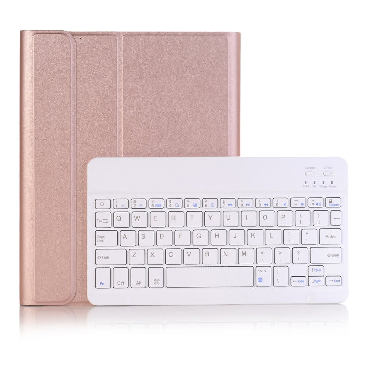 A102B For iPad 10.2 inch 2019 Ultra-thin Detachable Bluetooth Keyboard Leather Tablet Case with Stand & Pen Slot Function