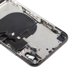 Battery Back Cover Assembly with Side Keys & Vibrator & Speaker Ringer Buzzer & Power Button + Volume Button Flex Cable & Card Tray & Battery Adhesive for iPhone X