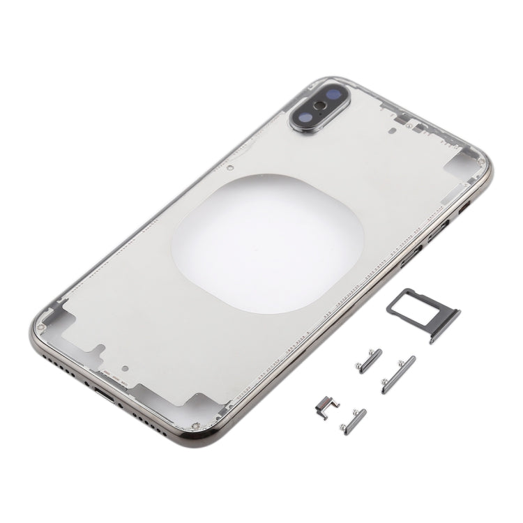 Transparent Back Cover with Camera Lens & SIM Card Tray & Side Keys for iPhone X