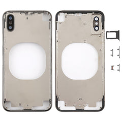 Transparent Back Cover with Camera Lens & SIM Card Tray & Side Keys for iPhone X