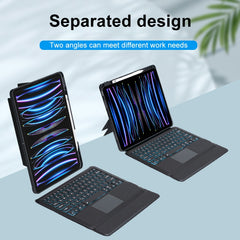 T129-AS For iPad Pro 12.9 2022/2021/2020/2018 Touch Backlight Split Type Bluetooth Keyboard Leather Case