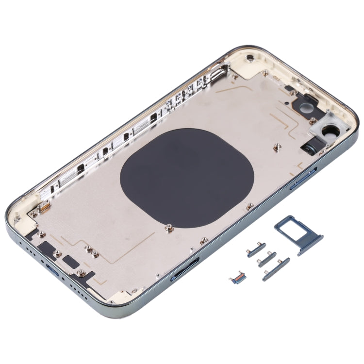 Electroplated Frame Back Housing Cover with Appearance Imitation of iP13 Pro for iPhone XR, for iPhone XR(Electroplated Frame ,Green)
