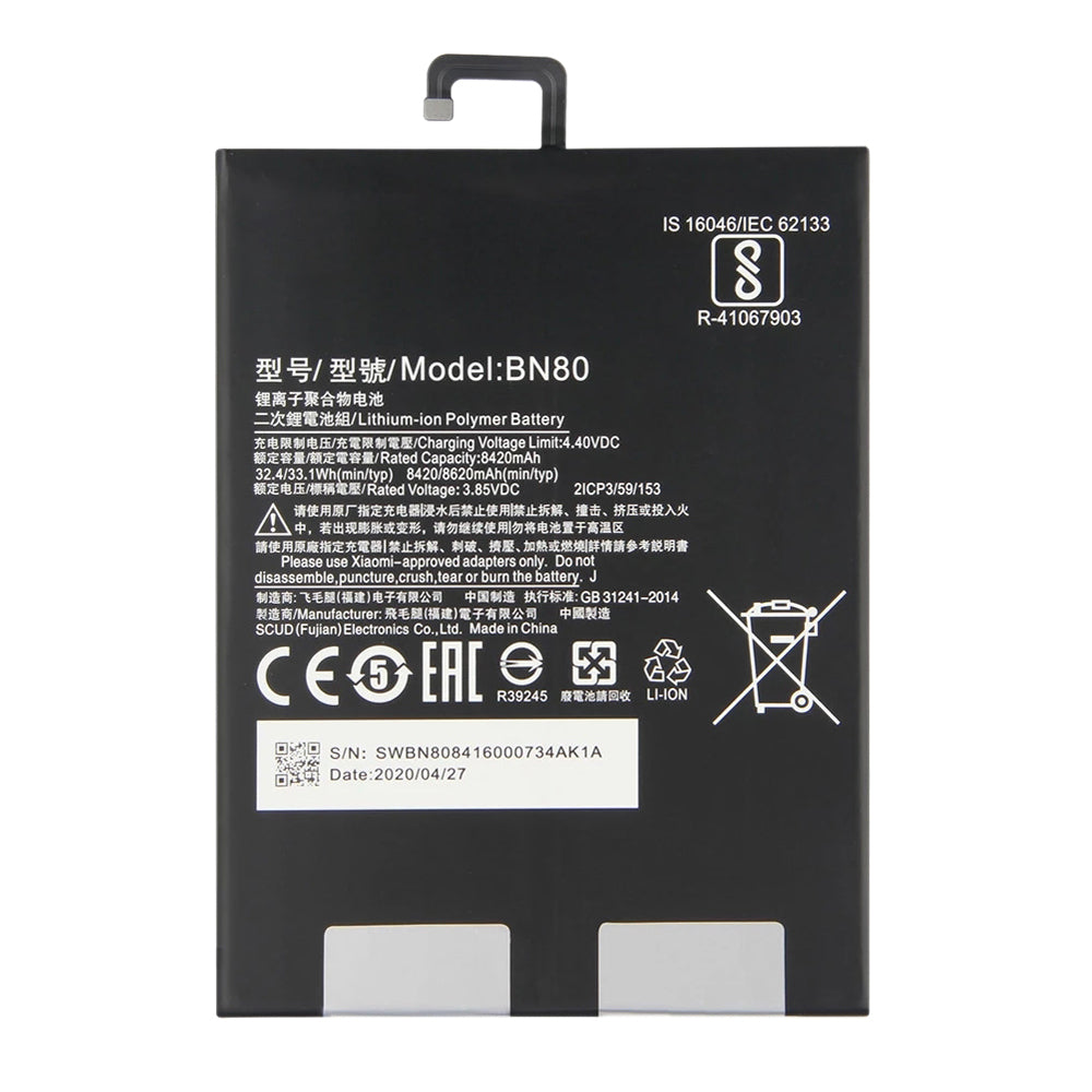 BN80 8620 mAh Li-Polymer Battery Replacement For Xiaomi Mi Pad 4 Plus