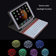 508A Detachable Bluetooth Keyboard + Horizontal Flip Leather Tablet Case with Holder & Colorful Backlight for iPad Pro 9.7 inch, iPad Air, iPad Air 2, iPad 9.7 inch (2017), iPad 9.7 inch (2018)