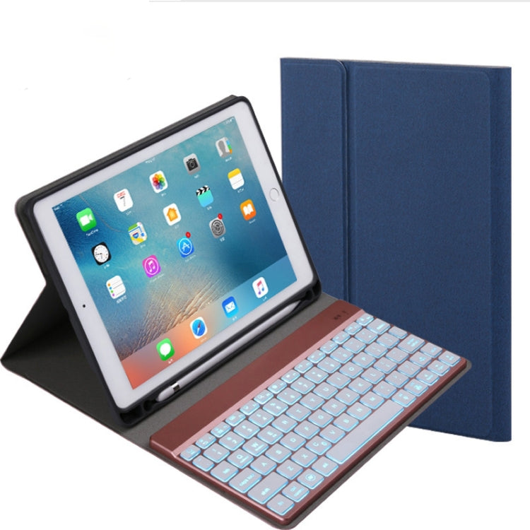 508A Detachable Bluetooth Keyboard + Horizontal Flip Leather Tablet Case with Holder & Colorful Backlight for iPad Pro 9.7 inch, iPad Air, iPad Air 2, iPad 9.7 inch (2017), iPad 9.7 inch (2018)